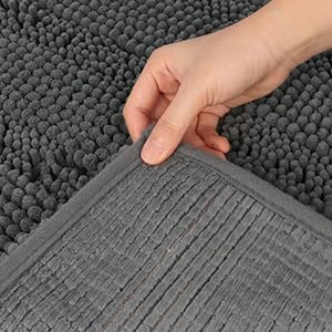 ELEHOLD Juego de 3 alfombras de baño, alfombra de baño suave y absorbente, alfombra antideslizante para ducha