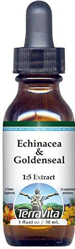 Equinácea & Goldenseal glycerite Extracto de líquido (1 5)sin sabor (1oz, Zin 522402), 1 Ounce, 3