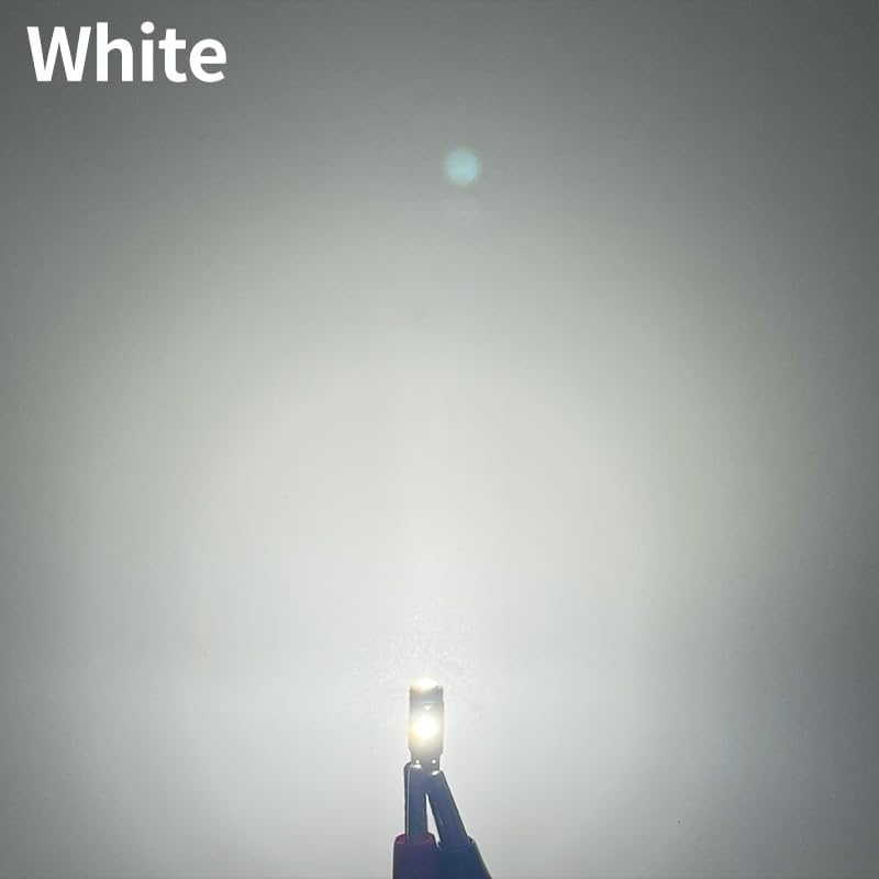 MOAEWN Xenon White T5 37 74 73 2723 2721 T10 168 194 158 2825 Bombilla LED de repuesto para panel de instrumentos, lámpara indicadora de panel de