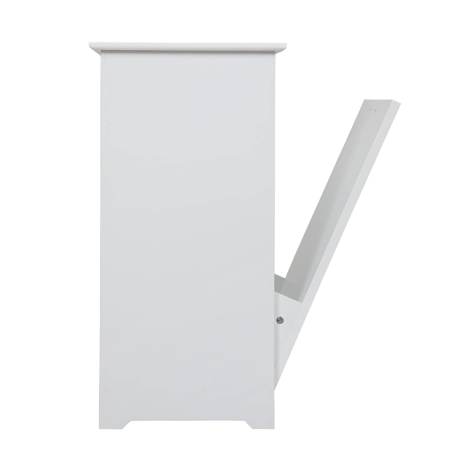 Armario de basura con ángulos inclinados ajustables, soporte de cubo de basura de cocina para cocina, sala de estar y balcón, color blanco