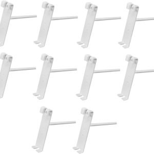 Blanco 4 “de largo GridWall Wire Ganchos de metal Pantalla Rejilla Panel Percha al por menor Set 10 PC Blanco 4 “de largo GridWall Wire Ganchos de metal Pantalla Rejilla Panel Percha al por menor Set 10 PC