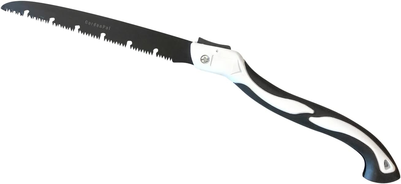 Sierra plegable resistente de 8 pulgadas (9.843 in), sierra de podar con diseño ergonómico de mango antideslizante, sierra de mano de hoja