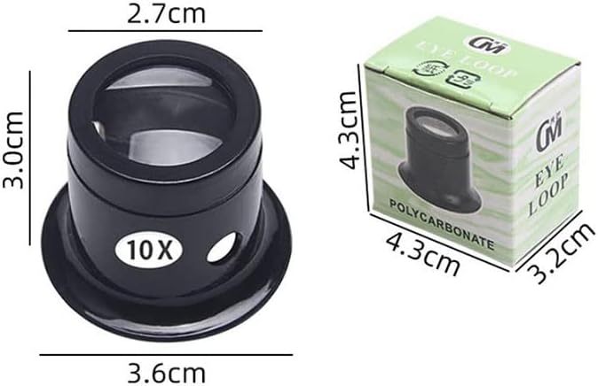 2 unids Home 5X 10X Negro Lupa Reloj Reparación Herramienta Dedicada Máscara de Ojo Joyería Bucle Óptico Lupa Ocular