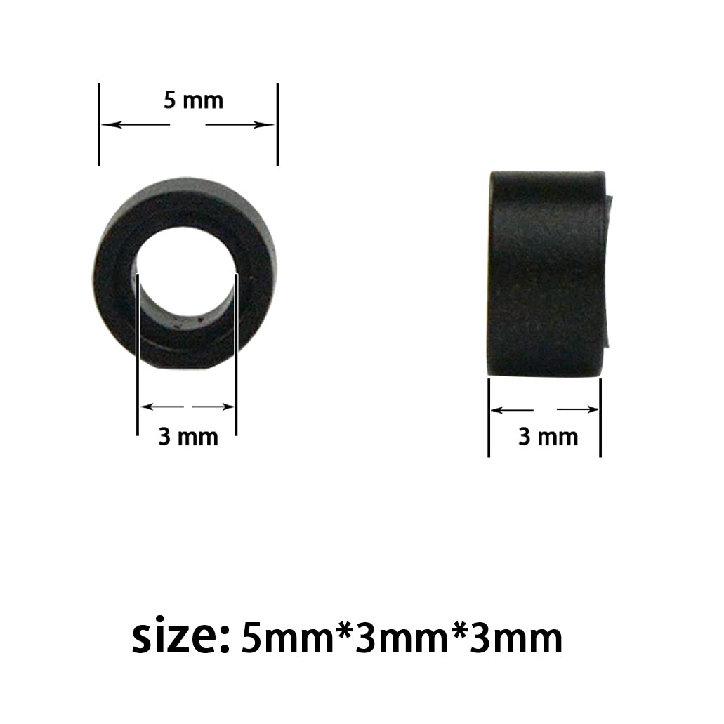 500 piezas de microanillos forrados de silicona, cuentas forradas de 0.197 in para extensiones de cabello (negro)
