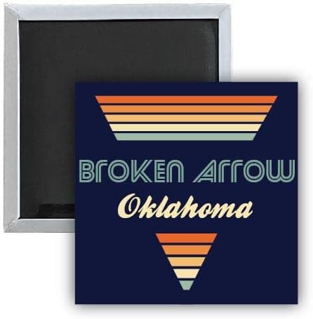 Broken Arrow Oklahoma – Imán para nevera (2.5 x 2.5 pulgadas), diseño retro
