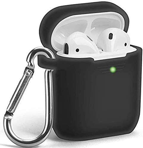 GMYLE – Funda de silicona para AirPods, fundas protectoras a prueba de golpes con llavero compatible con Apple AirPod 2 y 1
