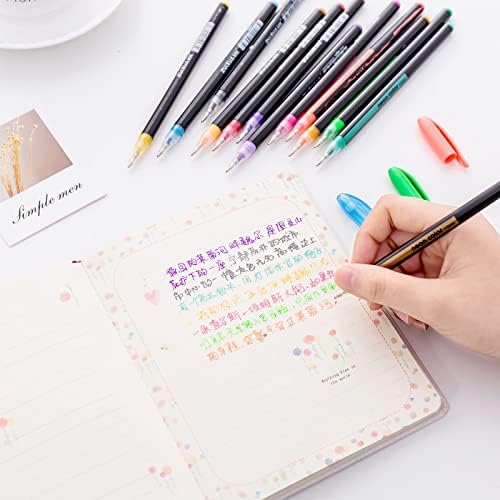 12 Colores Diario Plan Pluma Color Flash Destello Pastel Especial Pen Set
