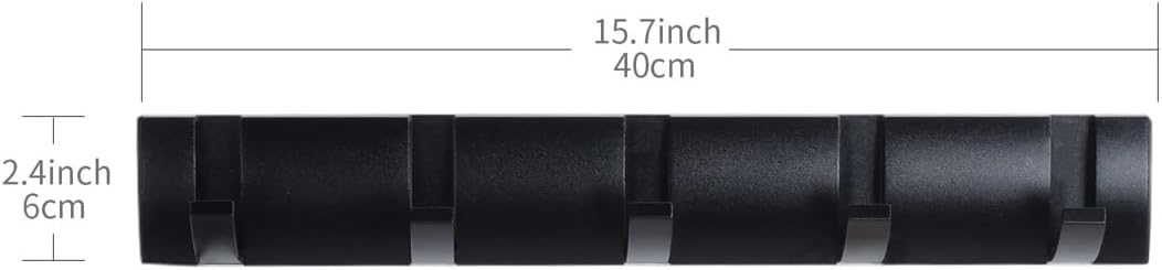 Ganchos de pared para abrigos, color negro