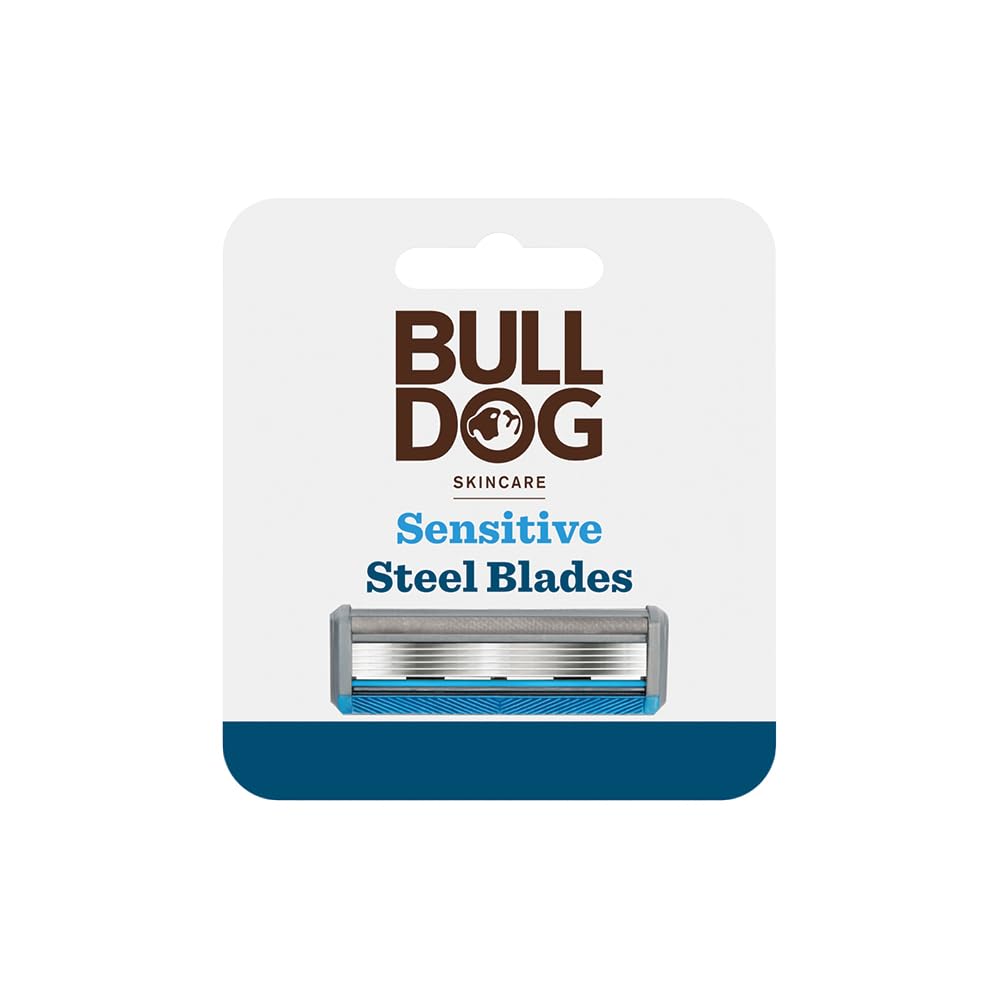 Bulldog 4 cuchillas de afeitar de bambú sensibles para el cuidado de la piel