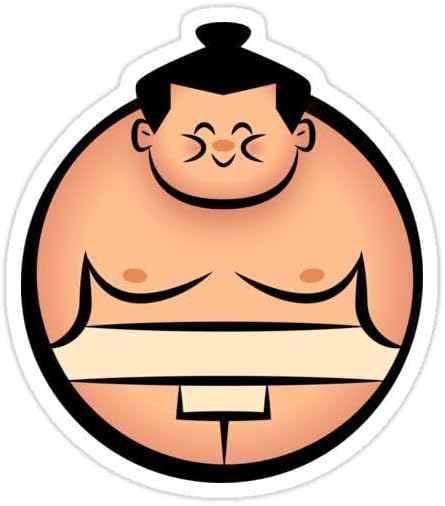 Little Sumo – Calcomanía adhesiva para pared, laptop, celda, camión, para ventanas, coches, camiones, 5 pulgadas