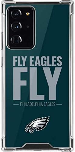 Skinit Funda transparente compatible con Samsung Galaxy Note 20 Ultra 5G, con licencia oficial de la NFL, diseño del lema del equipo Philadelphia