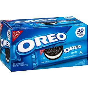 Nabisco Oreo – Galletas de sándwich de chocolate, 2 onzas, paquete de 30 unidades.