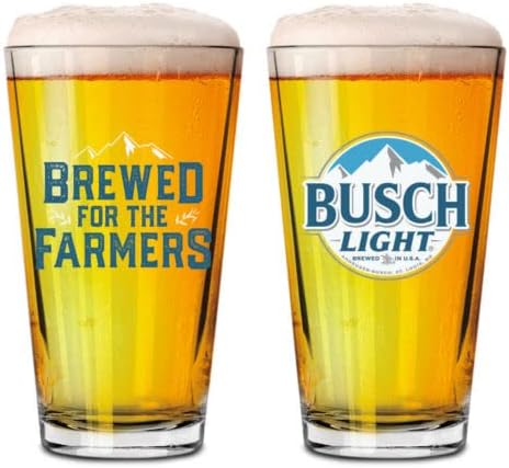Busch-Light Farmers – Juego de 2 vasos