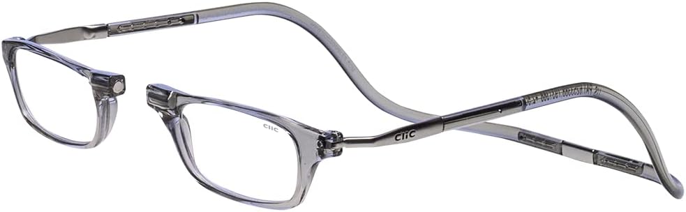 Clic Lentes de lectura magnéticos con bloqueo de luz azul, lectores de computadora con patillas ajustables, expandibles originales (M-XL)