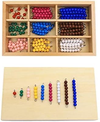 Danni Niños Matemáticas Aprender Juguetes Montessori Madera Matemáticas Juguetes Educativos Colorido Tablero de Ajedrez Cuentas Juguete Matemáticas