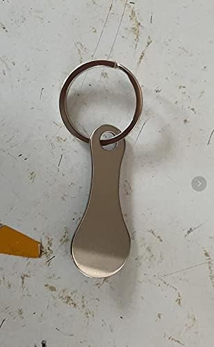 Llavero portátil de aleación de aluminio para carrito de compras, fichas de metal para carrito de compras