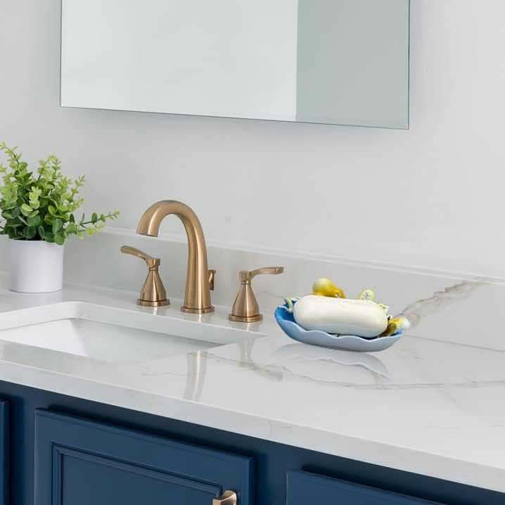 Shanco – Jabonera de resina para madre y bebé, accesorio de baño, diseño de pulpo oceánico, decoración de baño familiar, decoración costera (azul