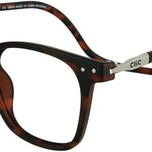 Clic Gafas de lectura magnéticas, lectores de computadora, lente reemplazable, patillas ajustables, Manhattan, (S-M, tortuga, aumento de 3.00) Clic Gafas de lectura magnéticas, lectores de computadora, lente reemplazable, patillas ajustables, Manhattan, (S-M, tortuga, aumento de 3.00)