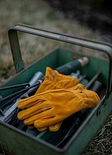 G & F Products Kids Genuine Leather Work Gloves, Kids Garden Gloves