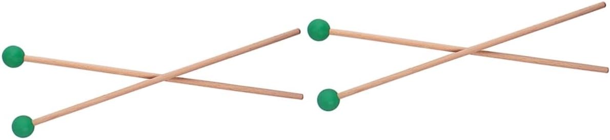 Milisten 2 pares 5a baquetas accesorios de música Bell stick instrumento Glockenspiel Baquetas de tambor baquetas 5a punta de madera palo de
