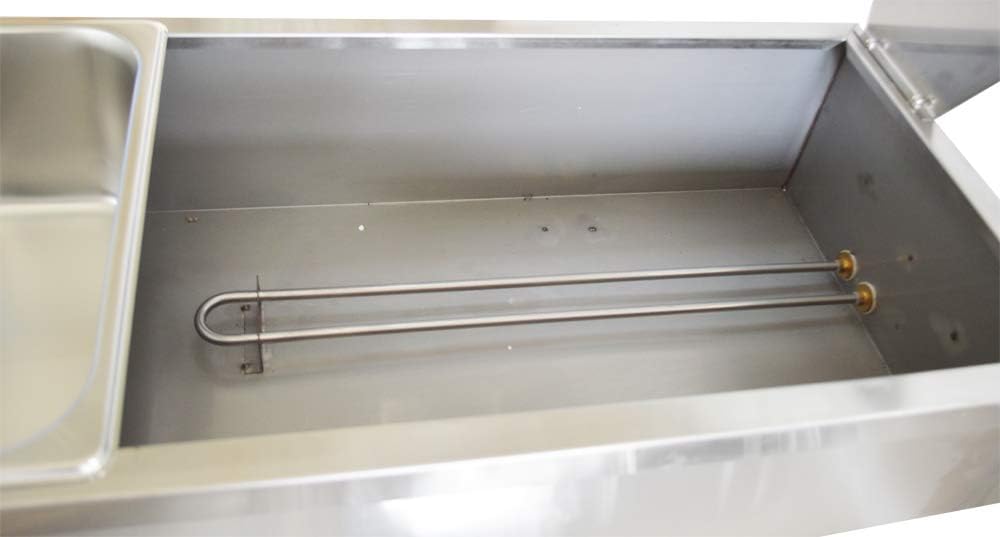 TECHTONGDA Calentador de sopa de alimentos, estufa Bain Marie, calentador de vapor de buffet de comedor comercial, sartén de 12 x 5.5 x 6 pulgadas