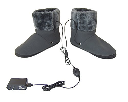 ObboMed MF-2305L Far Infrared Carbon Fiber Heated Foot WarmerBootsSlipper, USB 5V 10W  Auto Off, Size L #45.5 (fits Foot up to 45.5)