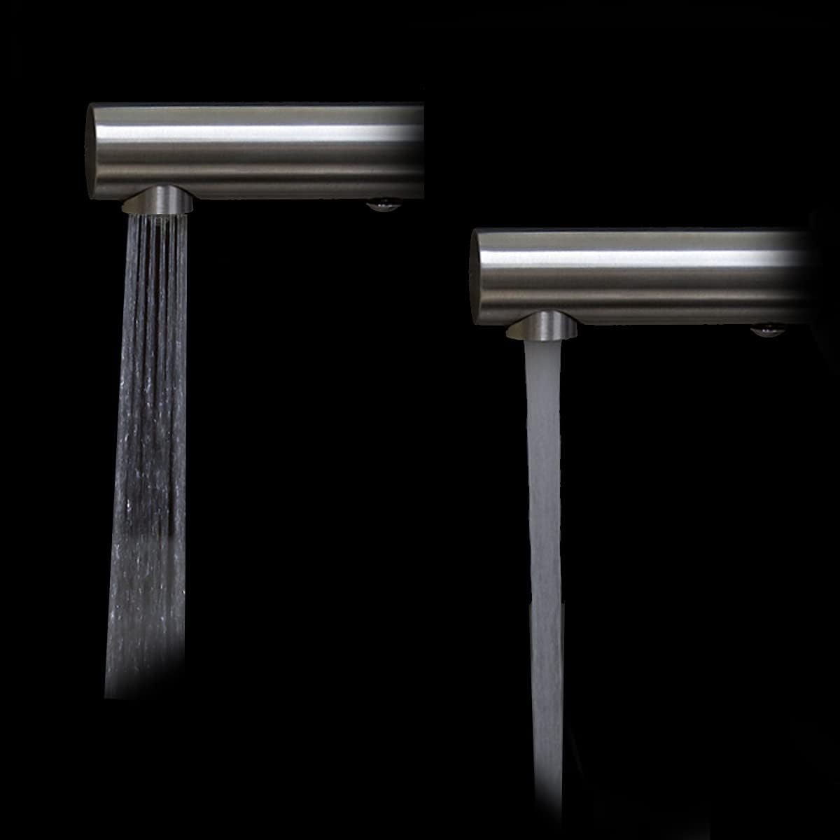 Lulani Nassau Grifo de cocina extraíble de acero inoxidable (cabezal rociador de 2 funciones) – Gun Metal