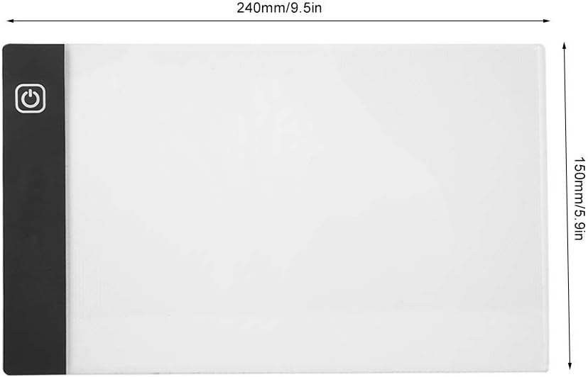 Caja de luz de rastreo, brillo A5 ajustable 3 niveles de atenuación LED almohadilla de luz para animación, diseño de pintura, dibujo, boceto
