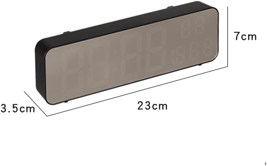 Reloj de pared digital para dormitorio, reloj digital LED para pared con 1224 horas, atenuación automática, temperatura y humedad, reloj digital de