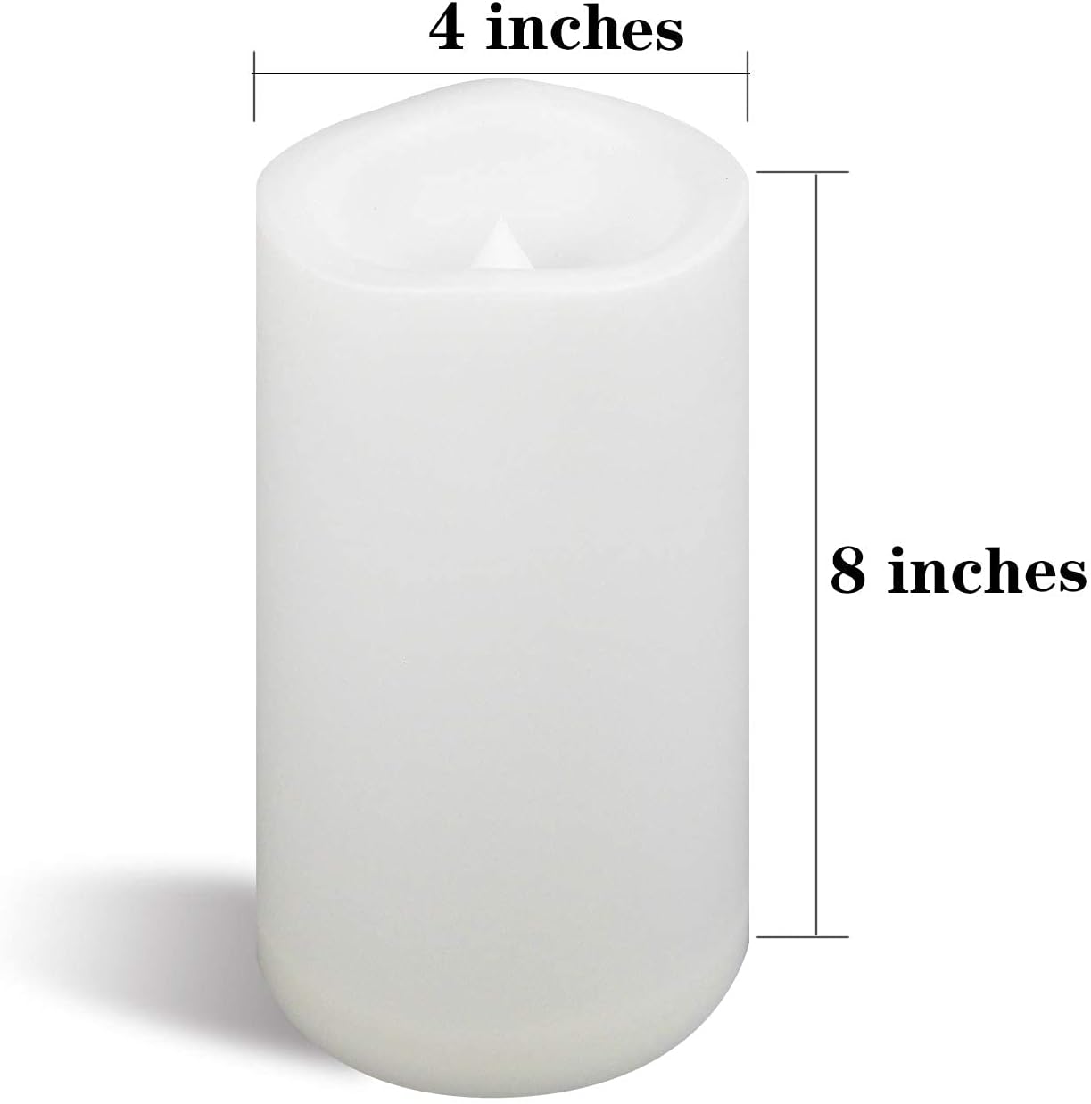 Velas impermeables sin llama para exteriores, funcionan con pilas, con temporizador, gran resina plástica brillante, parpadeante, LED, farol,