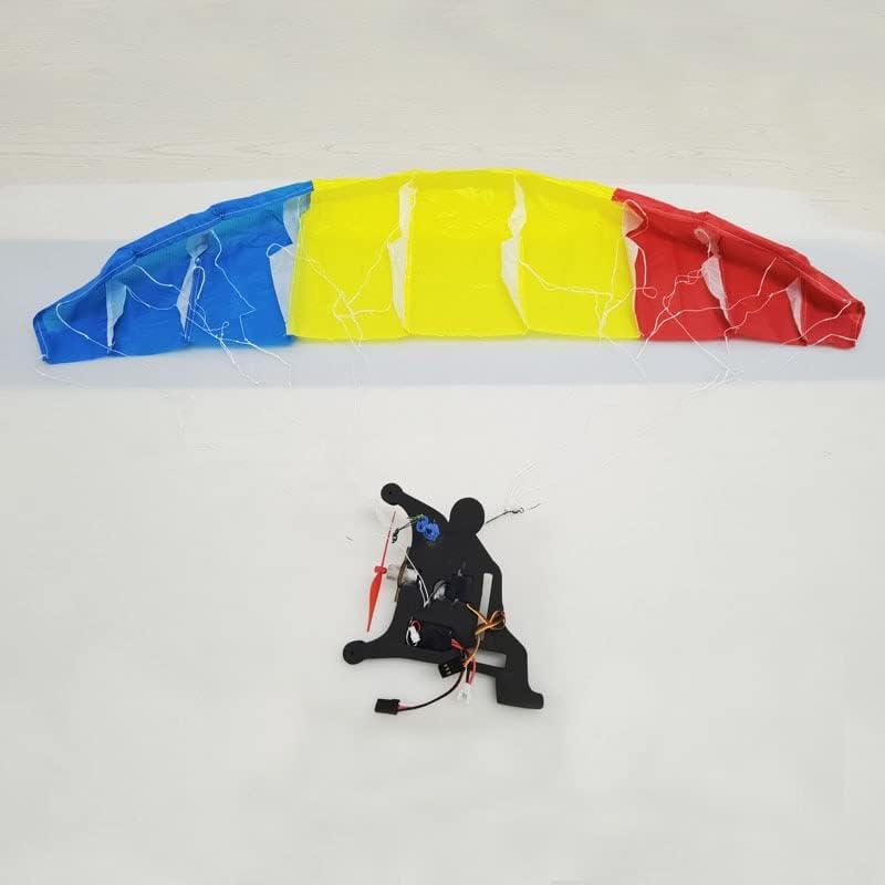 1 juego de parapente eléctrico a control remoto PNP kit interior mini acrobacias aéreas parapente paramotor volador con motor cepillado (color