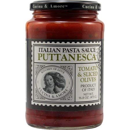 Cucina & Amore Salsa italiana para pasta puttanesca, 16.8 onzas