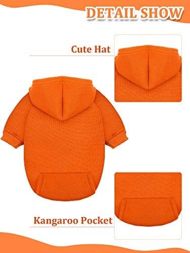 6 piezas con capucha para perro, ropa para perro, suéteres con sombrero, ropa de invierno para mascotas, sudadera cálida con capucha para perros