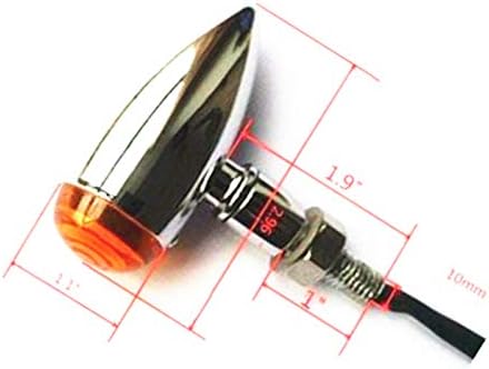 Luz indicadora de giro cromadoámbar para motocicleta de 1.299 in-1.693 in + abrazadera de horquilla para Harley Honda Kawasaki Suzuki Yamaha GN125