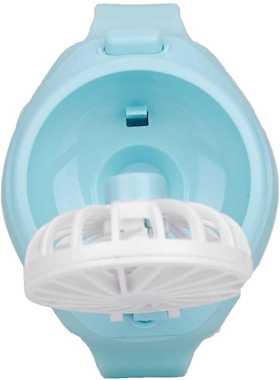Ventilador con forma de reloj, 3.7 V 11.0×2.4 in, batería de polímero oscilante, ventilador de torre para exteriores, ventilador personal con correa