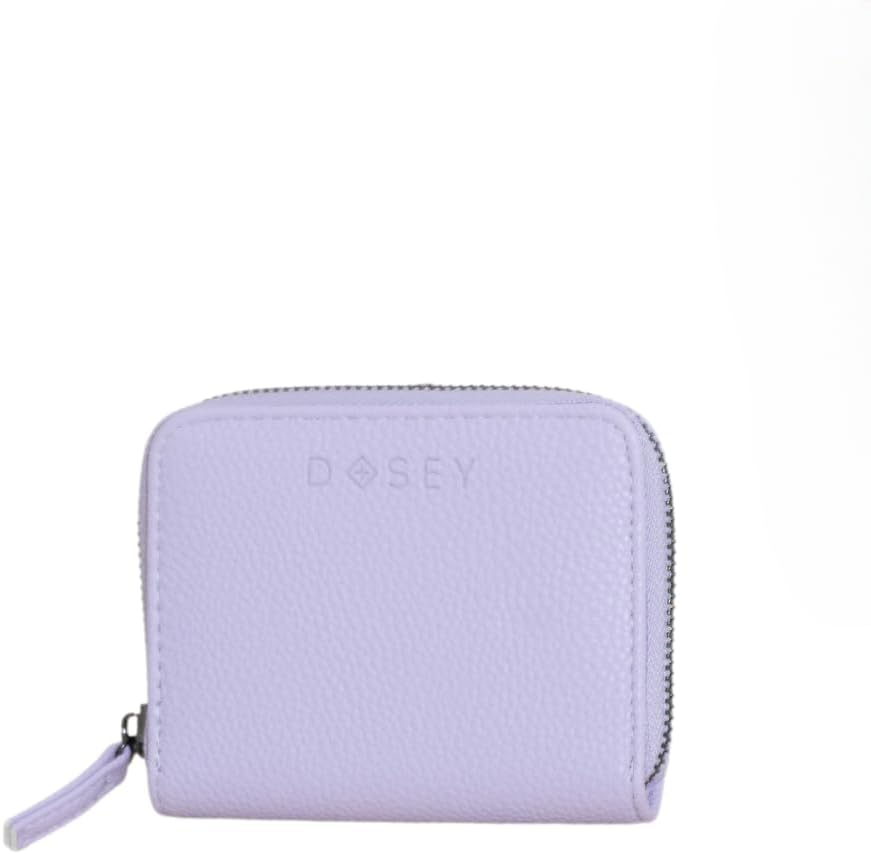 Dosey Wellness Wallet – Organizador de pastillas de viaje y bolsas de píldoras fáciles de deslizar, pastillero de cuero vegano con 7 bolsillos