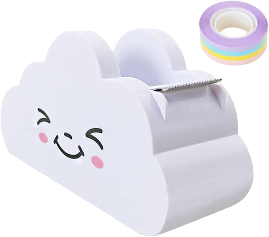 jojofuny Dispensador de cinta de oficina, dispensador de cinta de escritorio, forma de nube, dispensador de cinta de escritorio de oficina, cortador