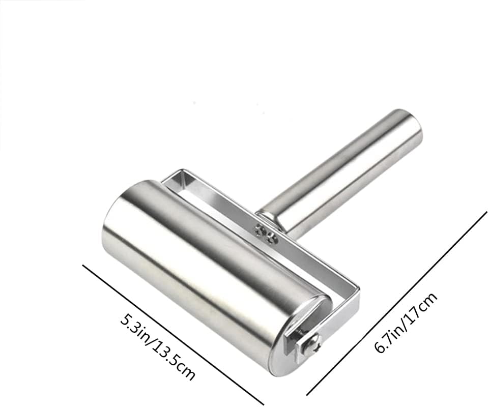 Rodillo pequeño, rodillo de masa de acero inoxidable, rodillo de hornear de cocina doméstica, adecuado para hacer pasteles, galletas, pizza y otras