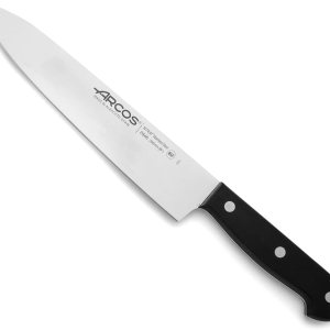 Arcos Cuchillo de chef de acero inoxidable de 8 pulgadas. Cuchillo de cocina para cortar y pelar alimentos pequeños. Mango ergonómico de Arcos Cuchillo de chef de acero inoxidable de 8 pulgadas. Cuchillo de cocina para cortar y pelar alimentos pequeños. Mango ergonómico de