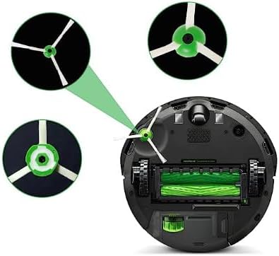 Cepillos laterales, 4 piezas, cepillo lateral de repuesto compatible con iRobot Roomba i3 i3+ i7 i7+ i4 i6 E5 E6 E7 J7 Serie I, E y J Cepillos