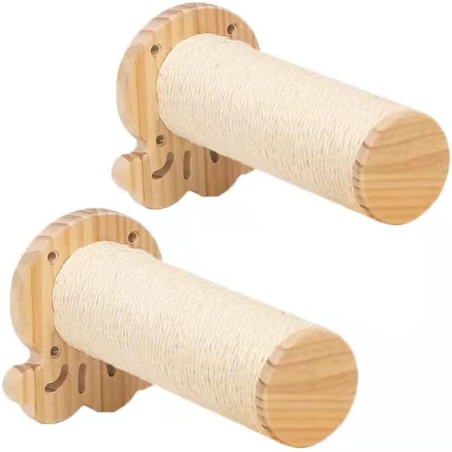 2 piezas de muebles para gatos montados en la pared, escalones de pared para gatos con sisal, estantes flotantes para postes rascadores para gatos