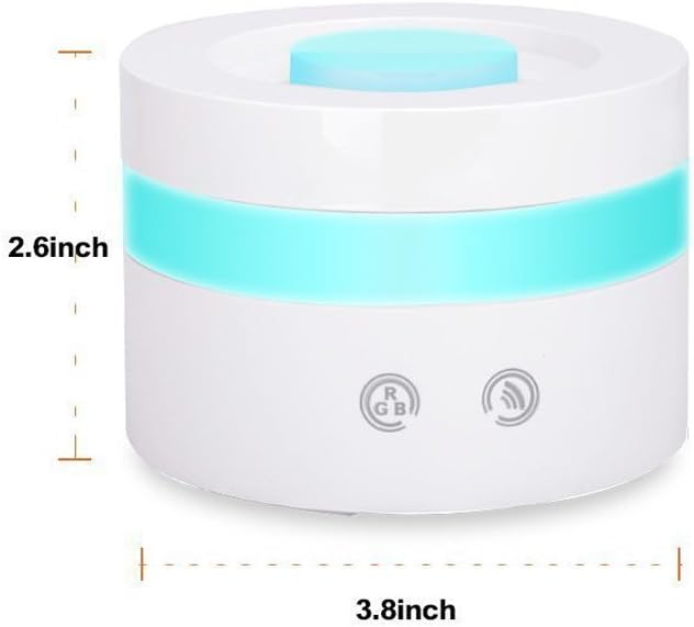 Actpe Difusor de aceite esencial de aroma portátil con USB de 3.4 fl oz, humidificador de aire ultrasónico, niebla fría ultrasónica para coche,