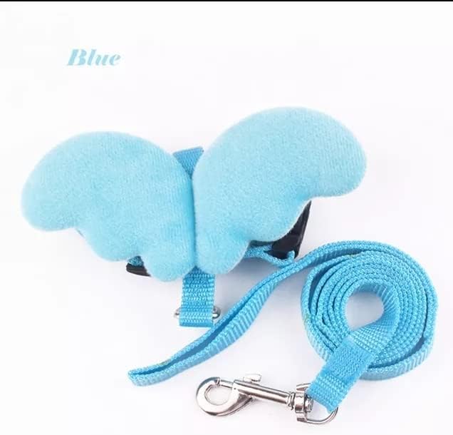 Accesorios para mascotas, correas a juego, juego de arnés de alas de ángel. Gatos, perros, conejos, hámsteres. Chaleco de malla ajustable con correa