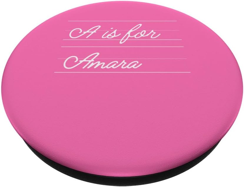 Personalized A is for Amara Name Student Kindergarten Girl PopSockets Standard PopGrip