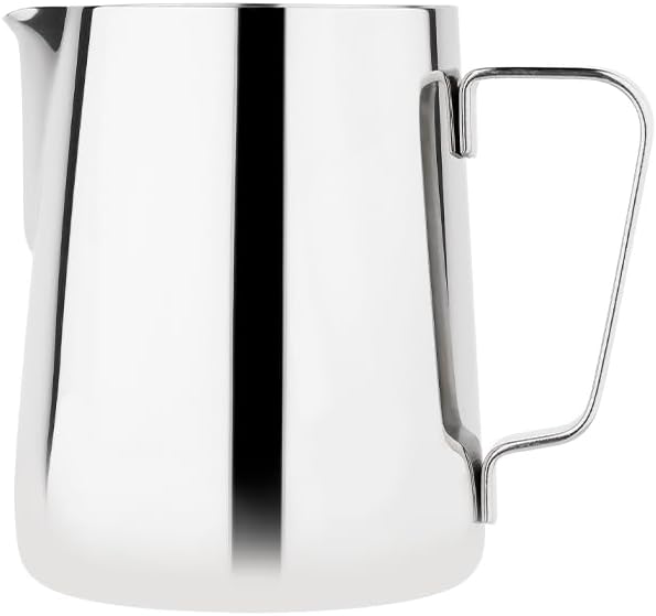 Jarra de espuma de leche de 12 onzas  11.8 fl oz  Jarra de vapor watchget Espresso de acero inoxidable para espuma de leche, para capuchino, latte,