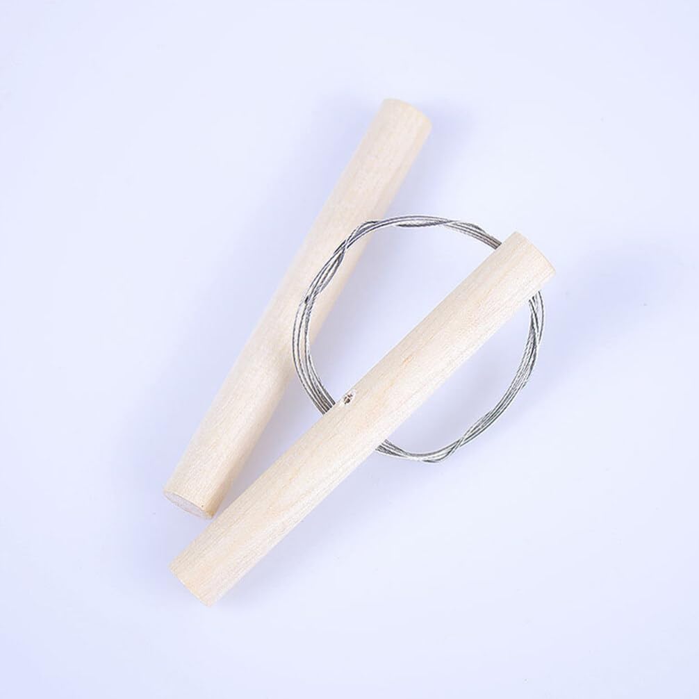 EXCEART Cortador de arcilla de alambre con mango de madera, alambre de acero, herramienta de corte de arcilla de plastilina de queso, línea de