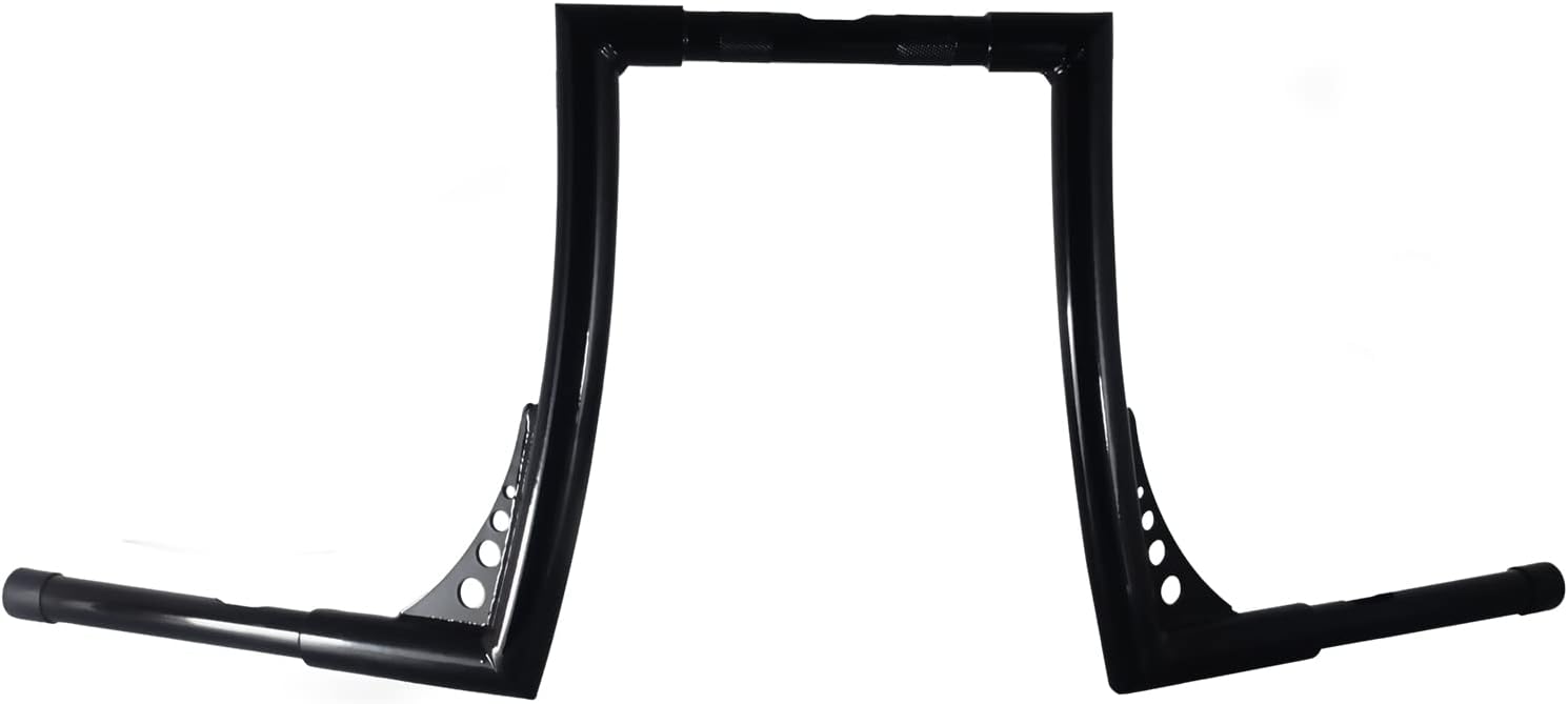 Manillar negro brillante de 14 pulgadas de altura de 1-14 pulgadas de murciélago Ape compatible con Harley Softail FLST FXST Sportster XL 883 1200