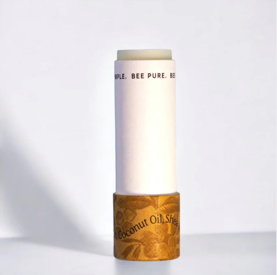Fontana Candle Co – Bálsamo labial puro sin acentuar  Paquete de 3  Aceite de coco, manteca de karité, cera de abejas  Hidratante e hidratante