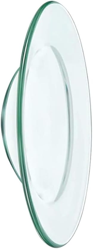 HOMSFOU Calentador de aceite de plato de aromaterapia de vidrio, bandeja para plantas, platillo de terrario, calentador de velas, plato de cera