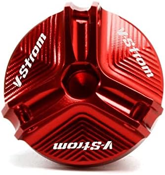 Brake Reservoir Cover for Suzuki V-Strom DL650XT V-Strom DL1000XT Motorcycle Accessories M20*1.5 Oil Filler Cover Screw Plug Cap Bolt (Color  RED)